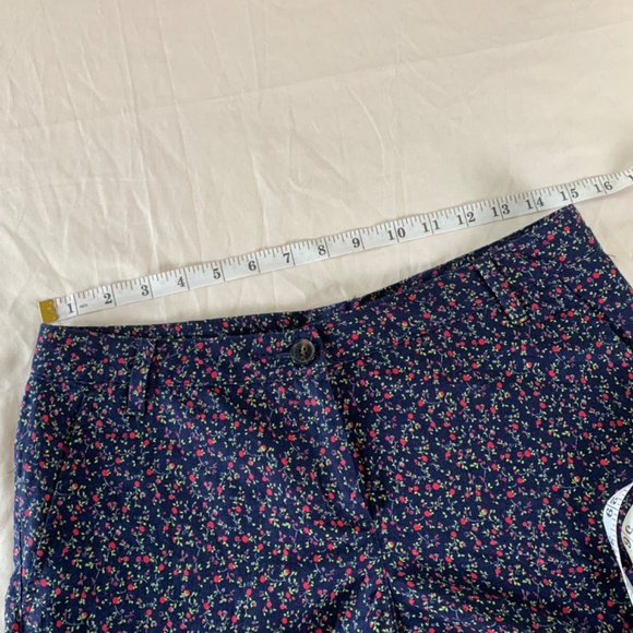 MNG Basics Shorts Women's 4 Blue‎ Floral Linen Blend Beach Outdoors Hot Pants - Picture 7 of 9